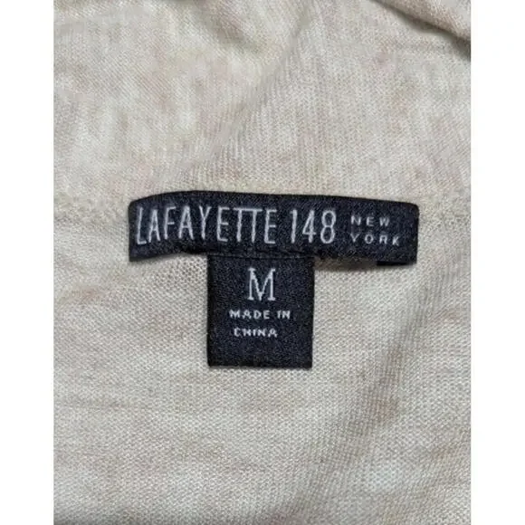 Lafayette 148 Light Wrap Cardigan Size Med New York Camel WorkWear Resort - Picture 6 of 8